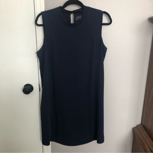Navy High Neck Dress